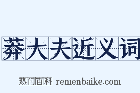 莽大夫近义词是什么意思的图片